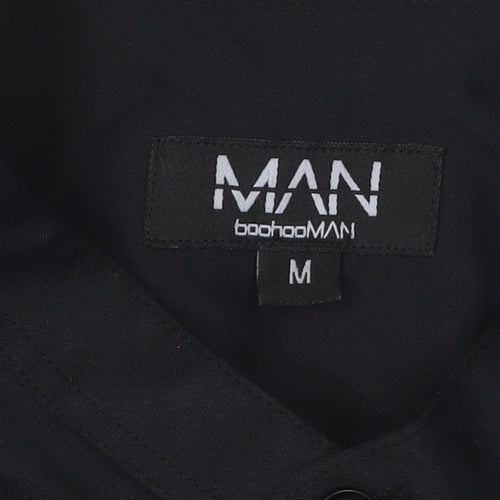 boohooMAN Men's Black Long Sleeve Shirt - Medium
