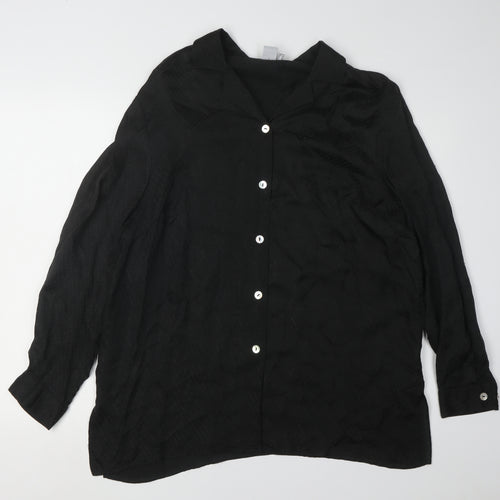 Sophie Bovert Women's Black Button-Up Shirt Size 20
