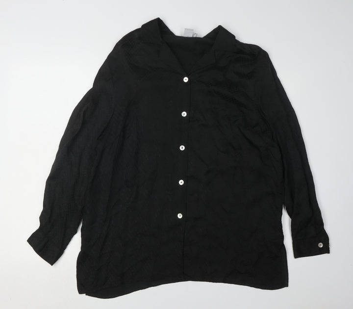 Sophie Bovert Women's Black Button-Up Shirt Size 20