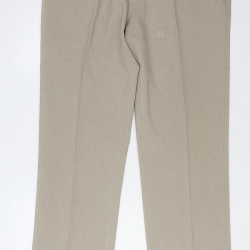 Farah Men's Beige Trousers, Size L, Straight Leg
