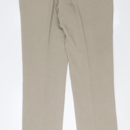 Farah Men's Beige Trousers, Size L, Straight Leg