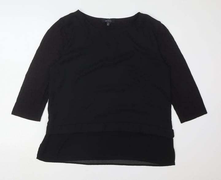 Daniel Hechter Women's Black Blouse, Size 16, 3/4 Sleeves