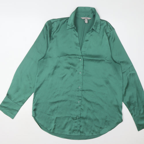 H&M Green Button-Up Shirt for Unisex Adults S
