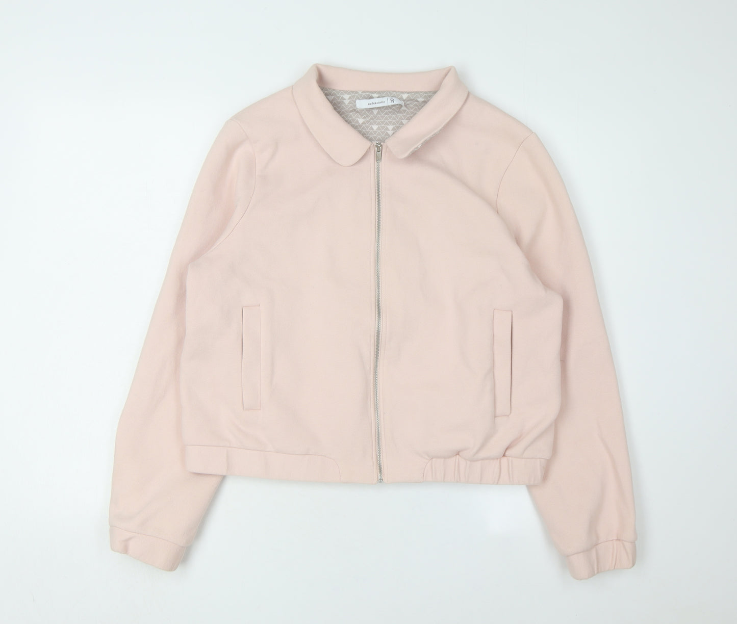 LAREDOUTE Women's Pink Collared Zip Sweatshirt Size 14