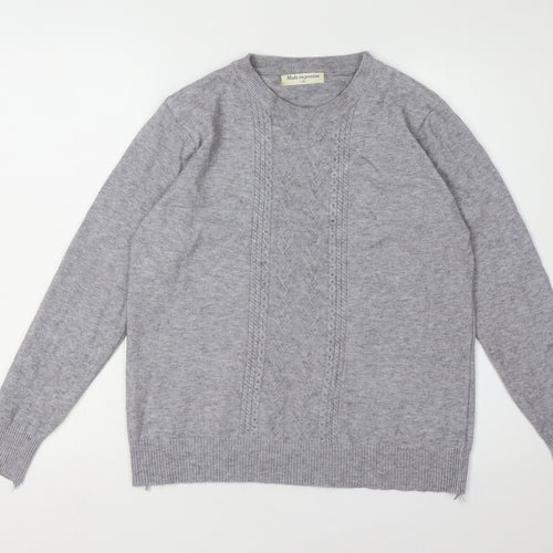 Moda impresion Women's Grey Pullover Jumper L