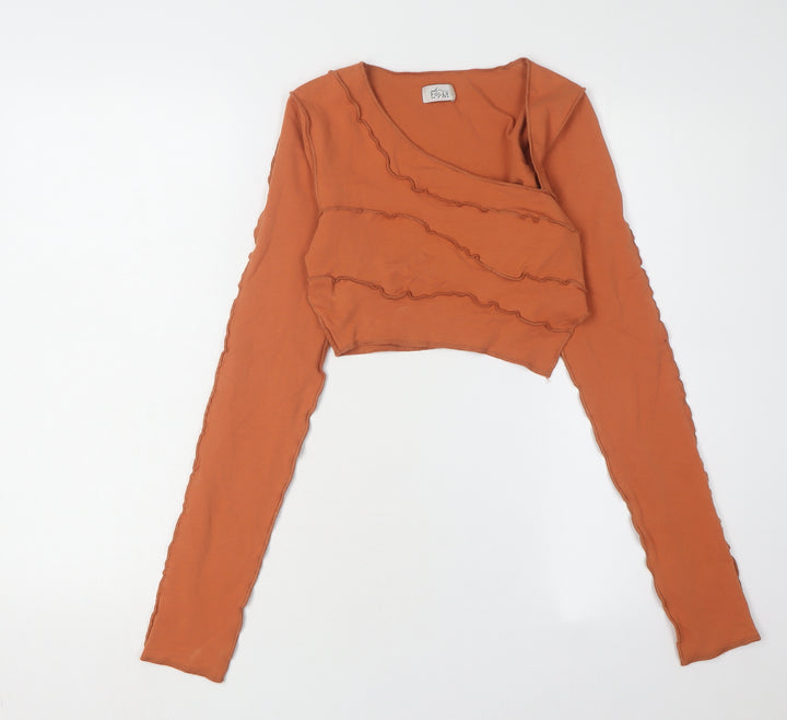 Oh Polly Women's Orange Cropped Top - Size 8