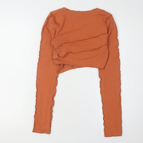 Oh Polly Women's Orange Cropped Top - Size 8