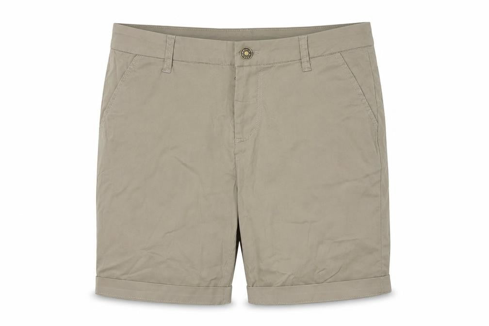 GATrendz Women's Beige Chino Shorts M Casual