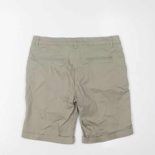 GATrendz Women's Beige Chino Shorts M Casual