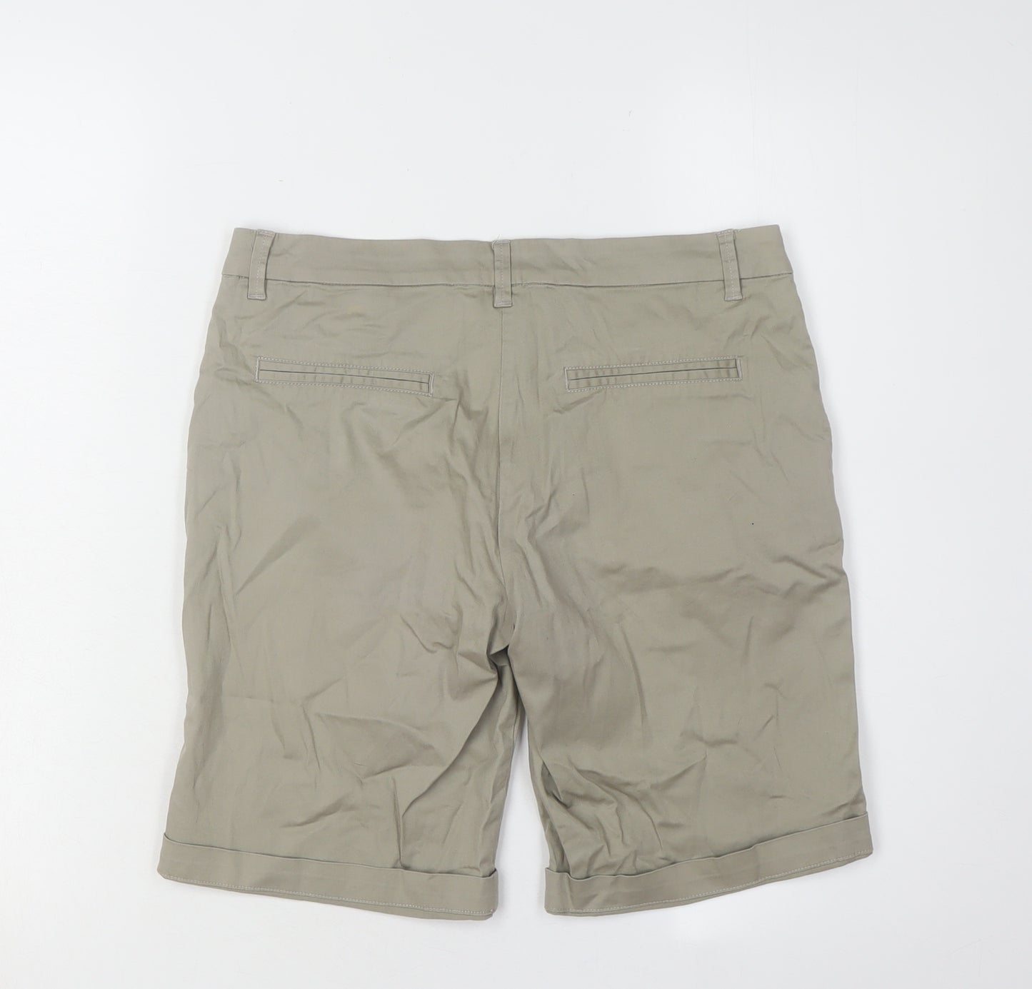 GATrendz Women's Beige Chino Shorts M Casual
