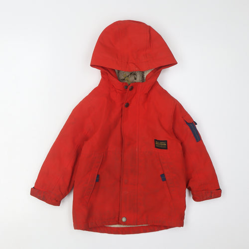 Next Boys Red Parka Jacket, 2-3 Years, Hooded Winter Coat