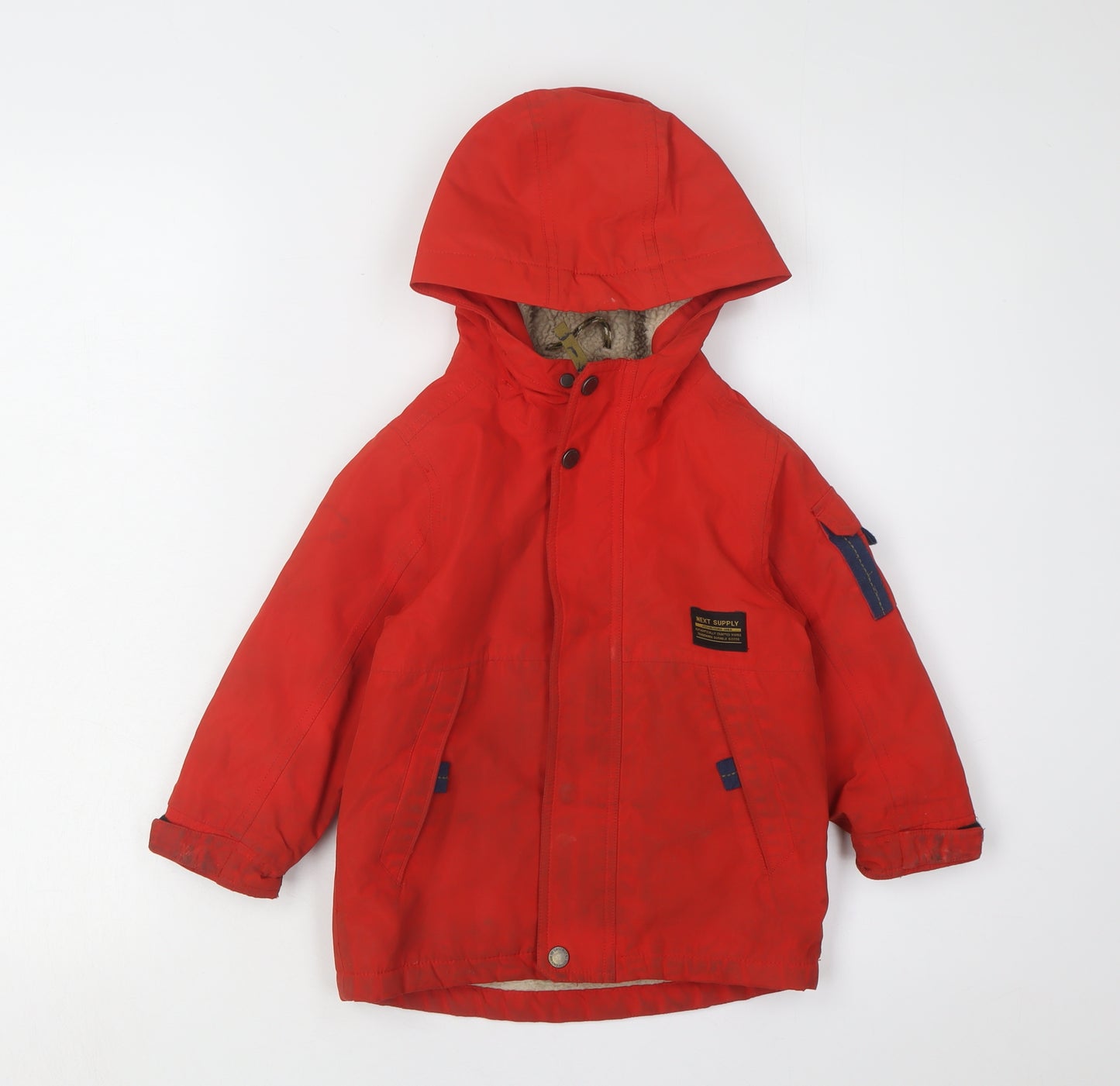 Next Boys Red Parka Jacket, 2-3 Years, Hooded Winter Coat