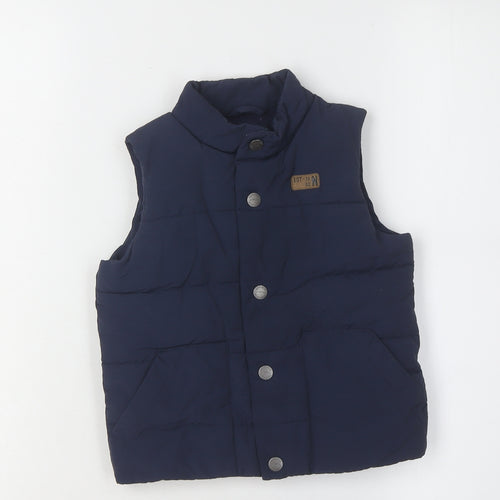 Next Boys Blue Padded Vest Jacket 2 Years Sleeveless
