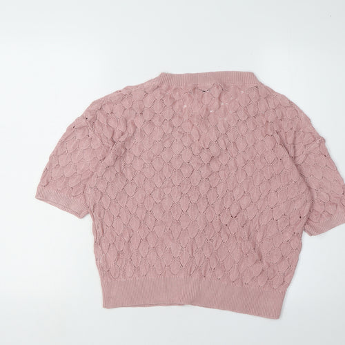 Grace Karin Women's Pink V-Neck Cardigan L