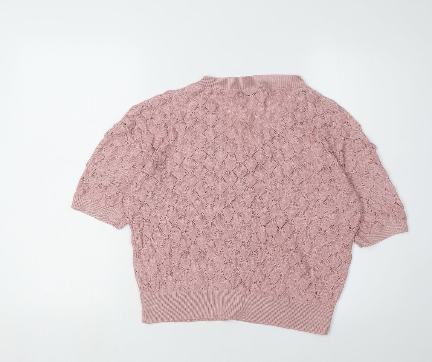 Grace Karin Women's Pink V-Neck Cardigan L