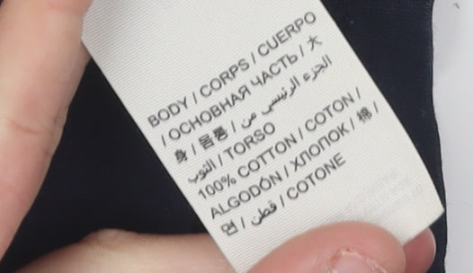 Superdry Women's Blue T-Shirt, Medium, Cotton, Casual