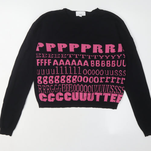New Look Women's Black Pullover Jumper Size 12