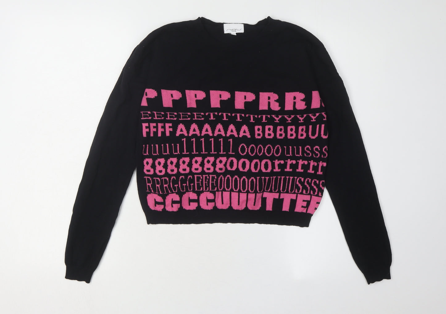 New Look Women's Black Pullover Jumper Size 12