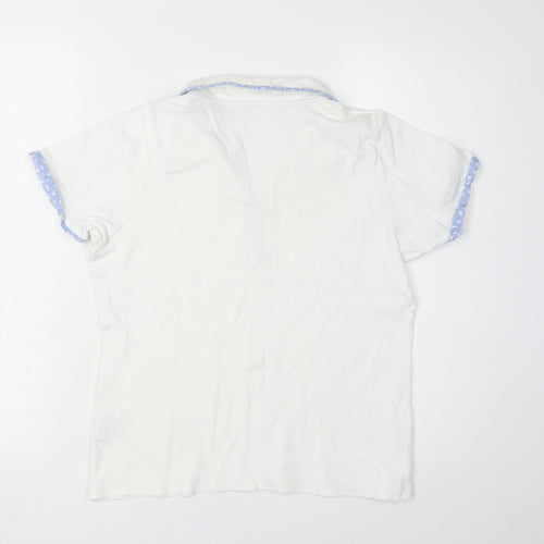 Isle Women's White Polo Shirt Size 10-12