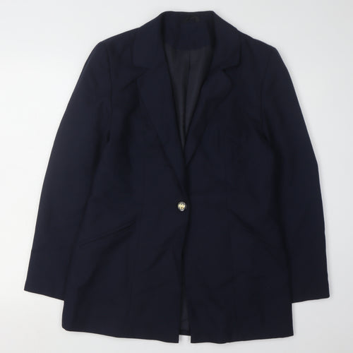 Berketex Women's Blue Blazer, Size 12, Single-Breasted