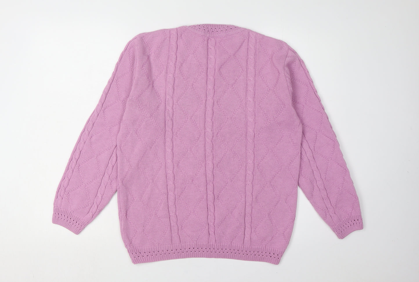 Berketex Women's Pink Cable-Knit Jumper Size 10-12