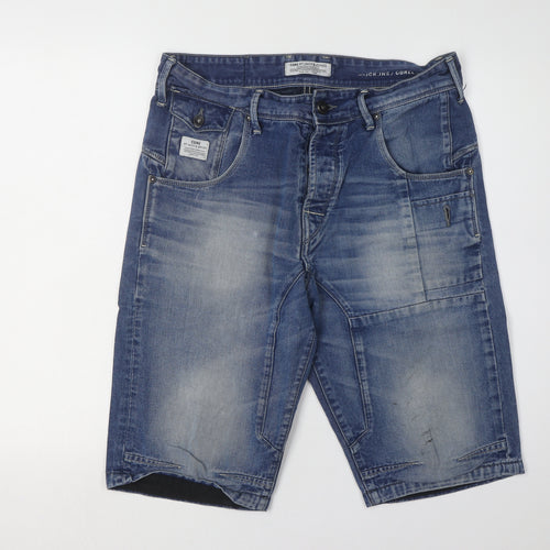 Jack & Jones Men's Blue Cargo Denim Shorts