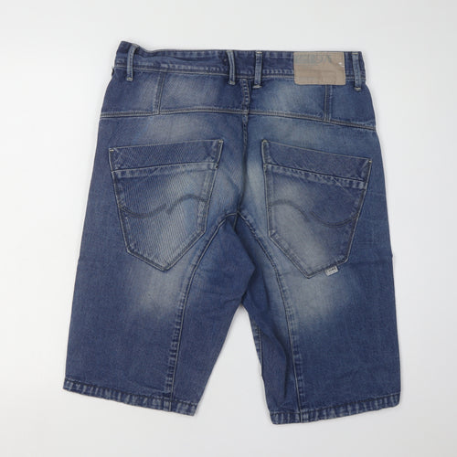Jack & Jones Men's Blue Cargo Denim Shorts
