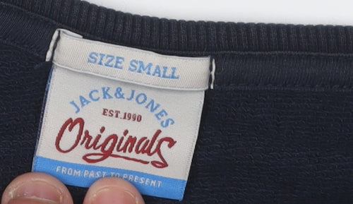 Jack & Jones Blue Unisex Small Pullover Sweatshirt