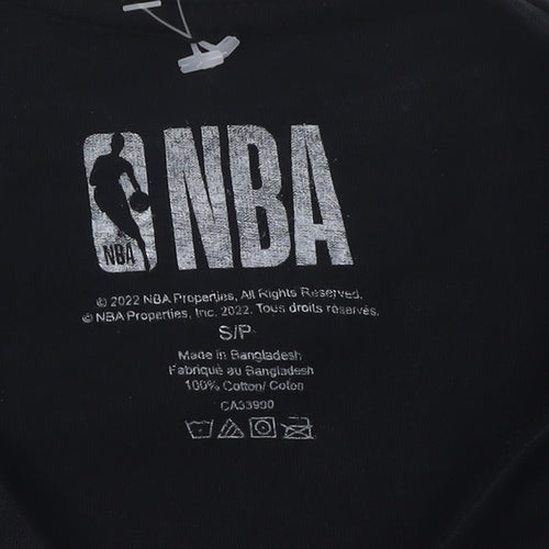 NBA Unisex Black Raptors T-Shirt, Size S, Short Sleeve