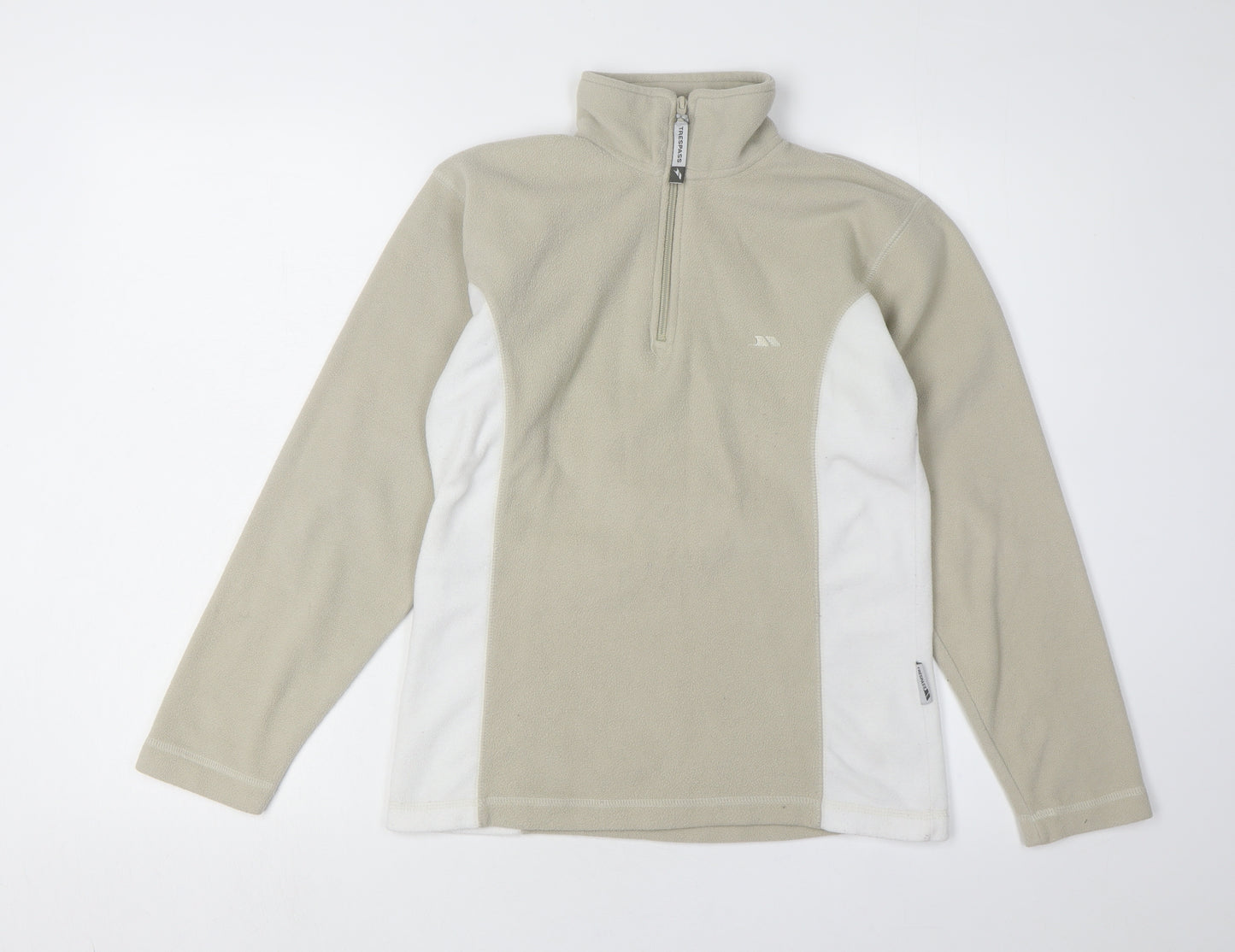 Trespass Boys Beige 1/2 Zip Fleece Sweatshirt L