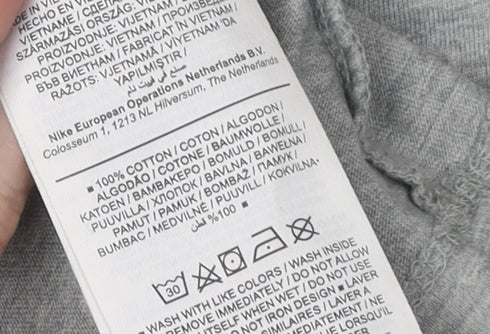 Nike Unisex Grey XS Basic T-Shirt