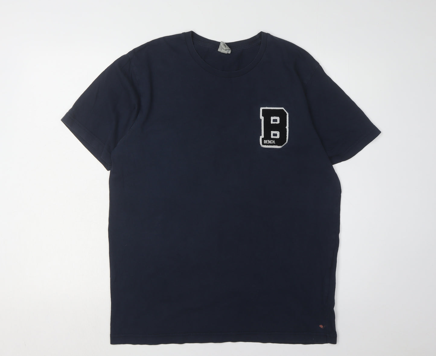 Bench Blue Cotton Unisex T-Shirt, Size L, Casual Comfort