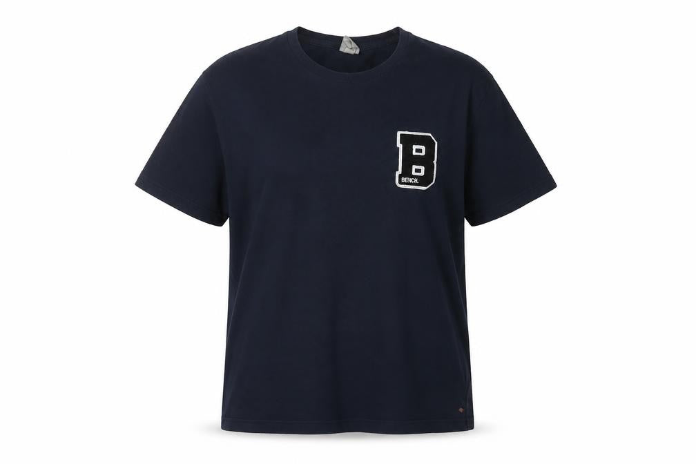 Bench Blue Cotton Unisex T-Shirt, Size L, Casual Comfort