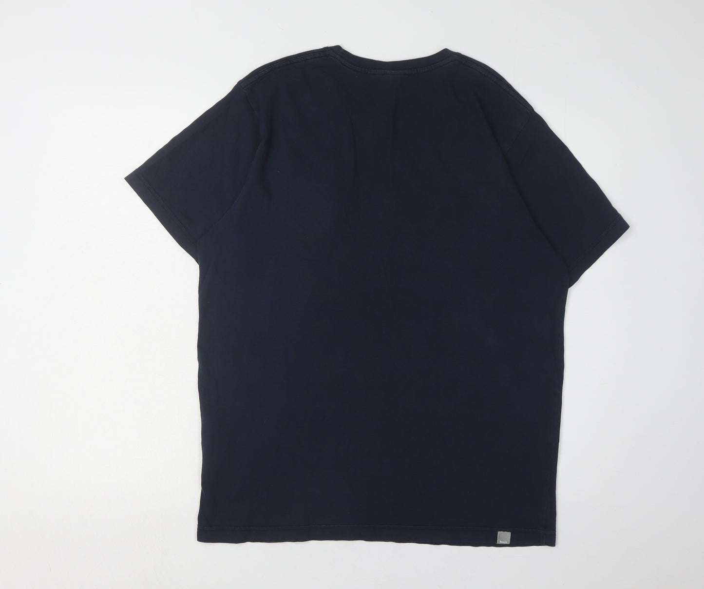 Bench Blue Cotton Unisex T-Shirt, Size L, Casual Comfort