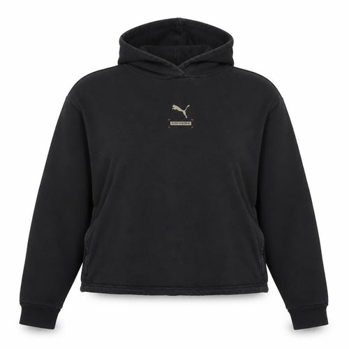 Puma Black Unisex Adults M Hoodie Logo Casual