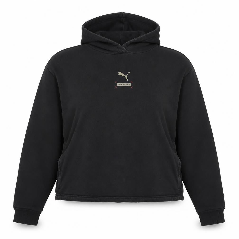 Puma Black Unisex Adults M Hoodie Logo Casual