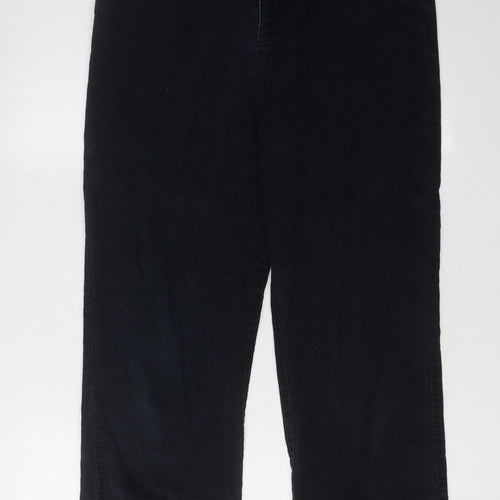J.CREW Women's Black Corduroy Trousers Size 8