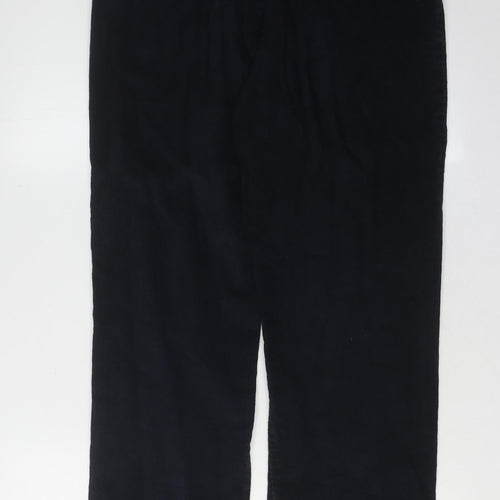 J.CREW Women's Black Corduroy Trousers Size 8