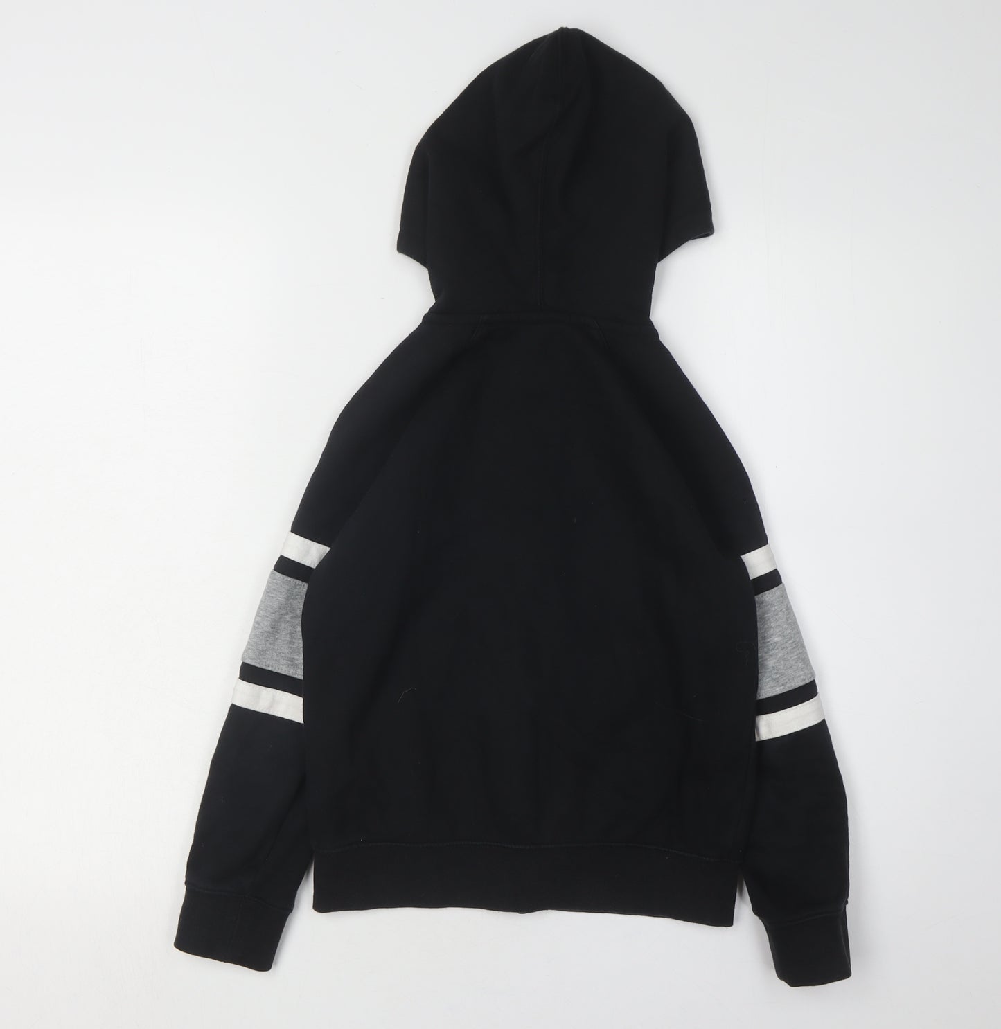 Nike Boys Black Full Zip Hoodie Size S with Logo Accents