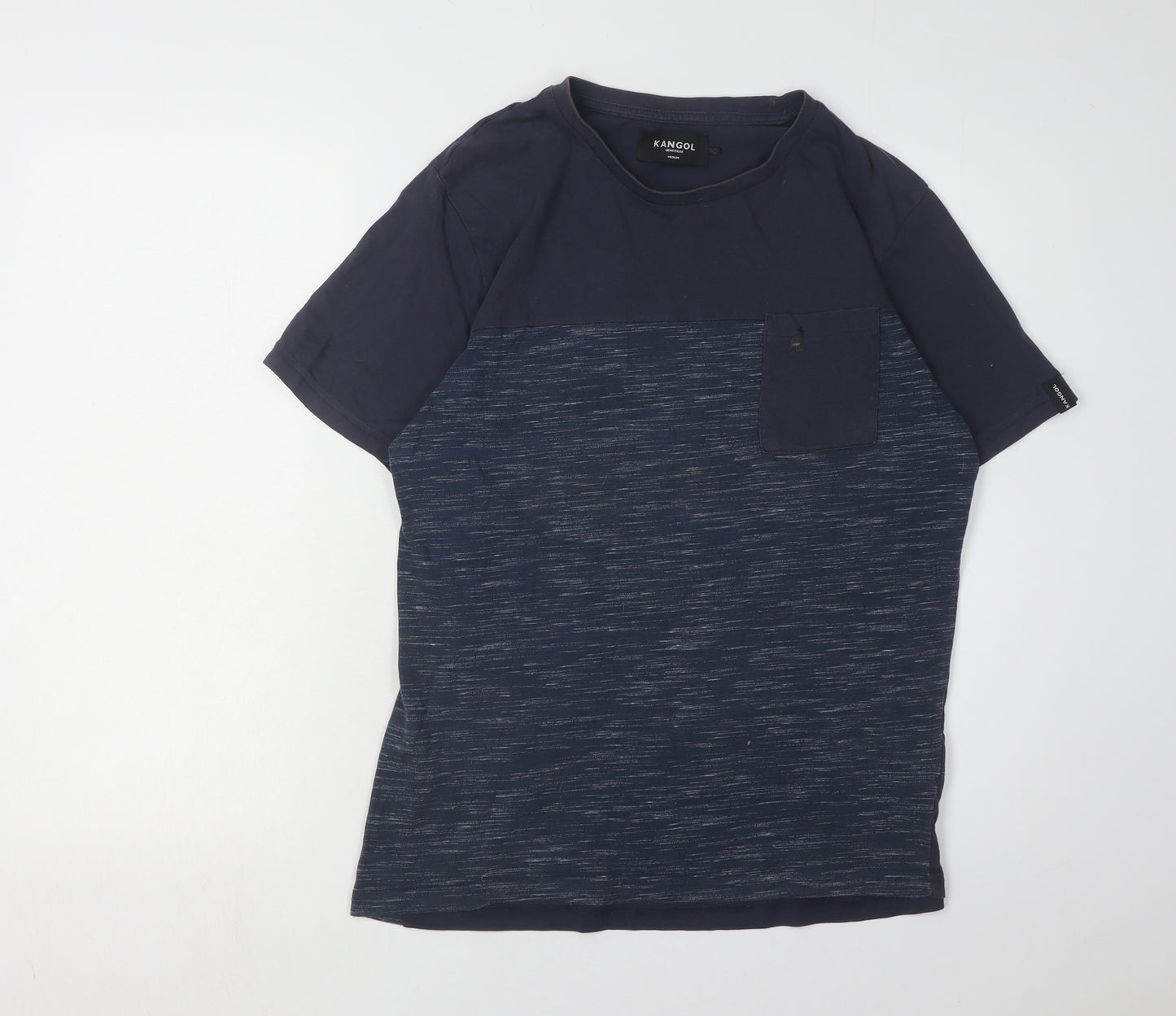 Kangol Men's Blue Colourblock T-Shirt, Size M