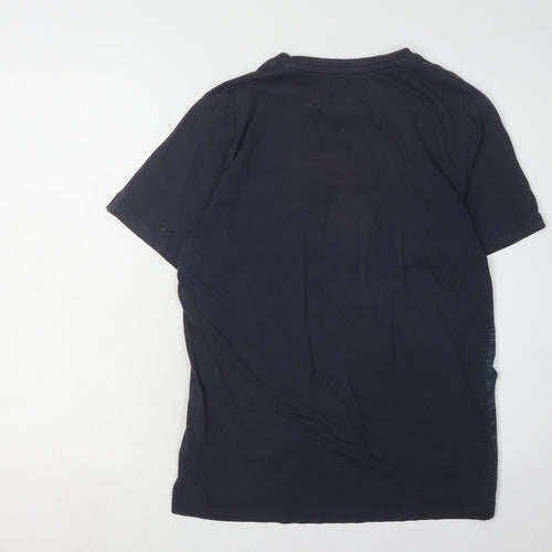 Kangol Men's Blue Colourblock T-Shirt, Size M