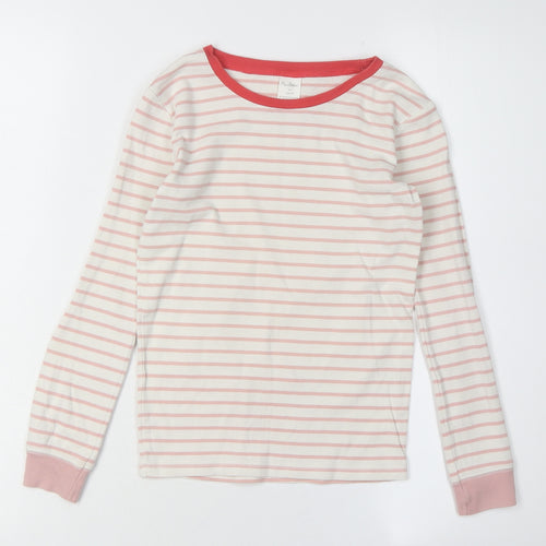 MiniBoden Girls Pink Striped Long Sleeve T-Shirt 9Y