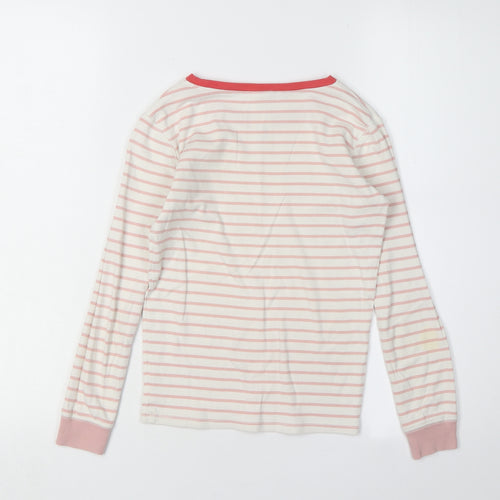 MiniBoden Girls Pink Striped Long Sleeve T-Shirt 9Y