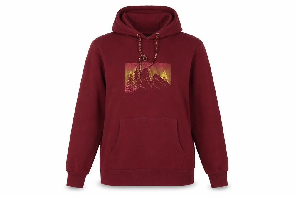 Mountain Warehouse Unisex Red Hoodie, Size 10, Nature Print