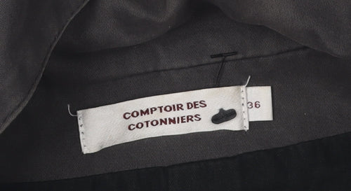 Comptoir Des Cotonniers Women's Black Hooded Coat Size 8