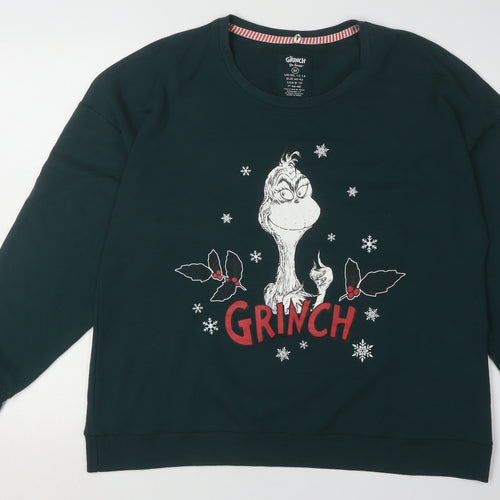 Dr. Seuss Green Grinch Pullover Sweatshirt - Medium