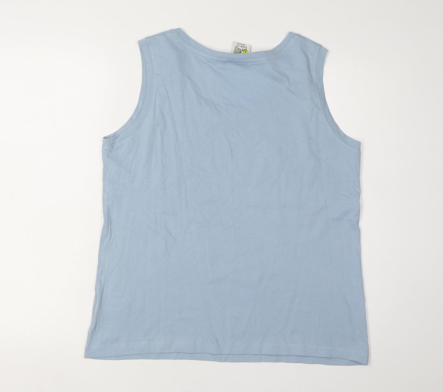 Weird Fish Women's Blue Cotton Tank Top, Size 12