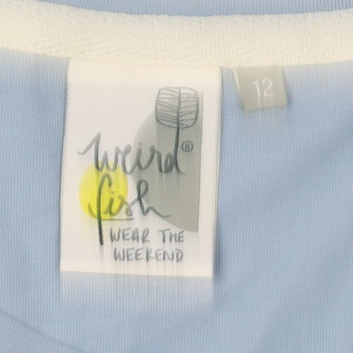 Weird Fish Women's Blue Cotton Tank Top, Size 12