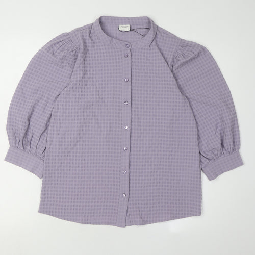 Jacqueline de Yong Purple Women's Button-Up Size 6