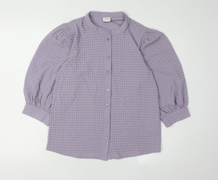 Jacqueline de Yong Purple Women's Button-Up Size 6